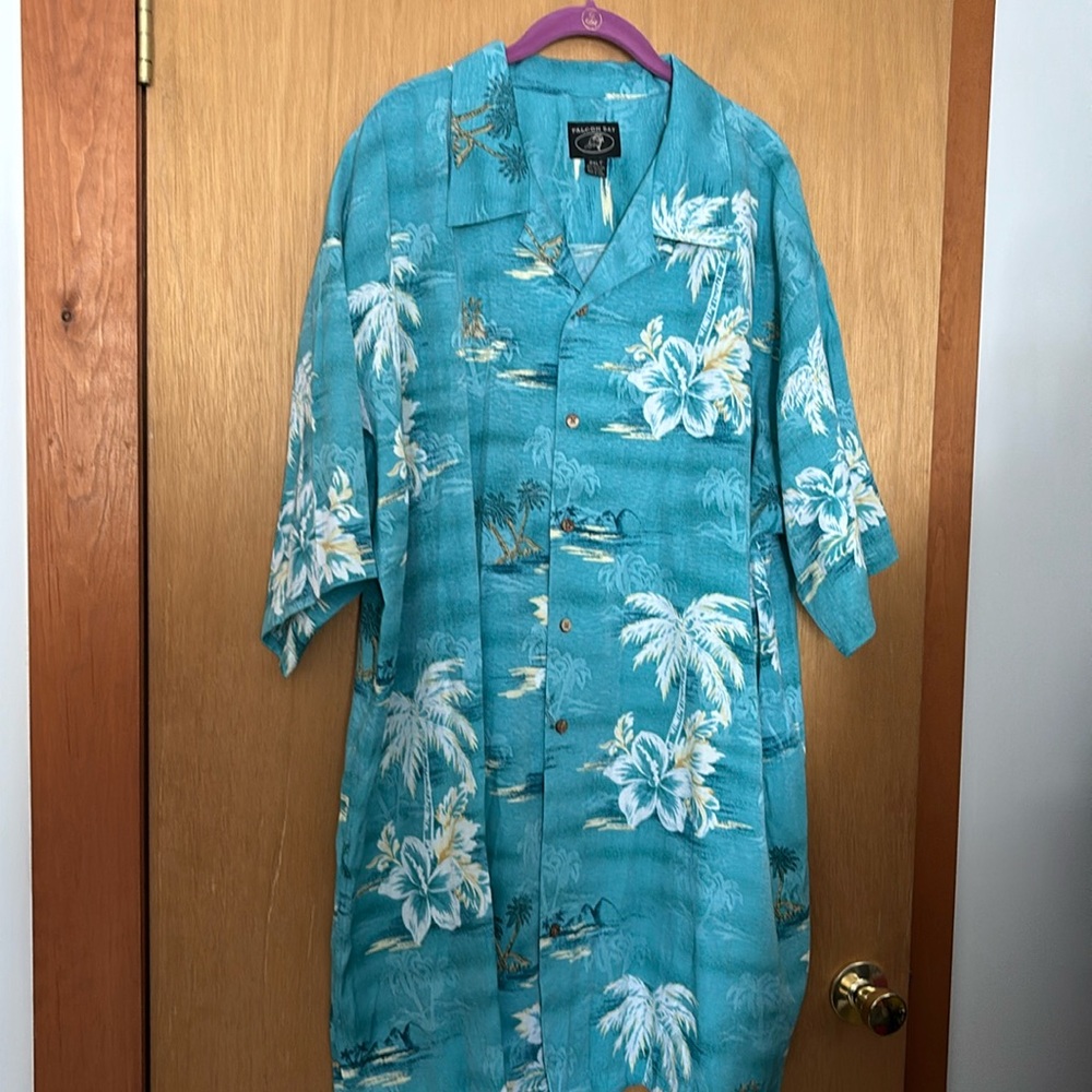 Falcon Bay Tropical palm tree shirt 2XLT like new